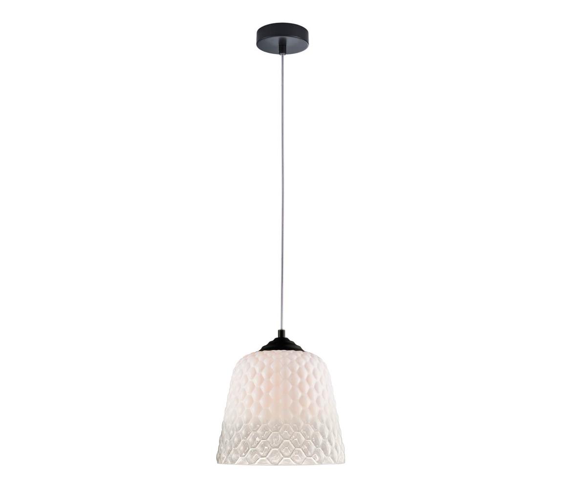 Klausen Klausen 111033 - Lustr na lanku FLUID 1xE27/11W/230V bílá/černá KS0286