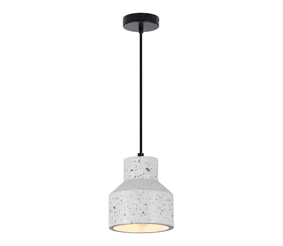 Klausen Klausen 111036 - Lustr na lanku RESIN 1xE27/11W/230V bílá/černá KS0307