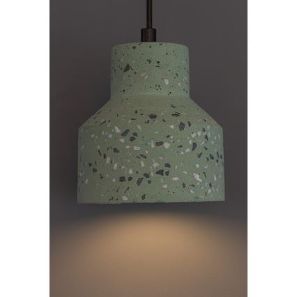 Lustr na lanku RESIN 1xE27/11W/230V zelená/černá