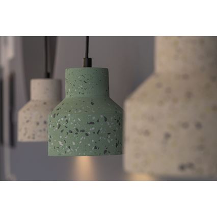 Lustr na lanku RESIN 1xE27/11W/230V zelená/černá