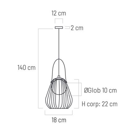 Nástěnná lampa MEMORY 1xG9/4W/230V černá/hnědá