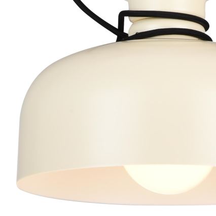 Lustr na lanku ABEL 2xE27/11W/230V pr. 28 cm krémová