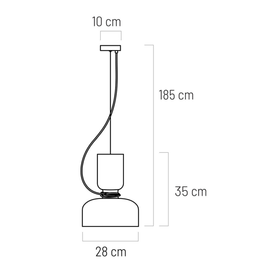 Lustr na lanku ABEL 2xE27/11W/230V pr. 28 cm krémová