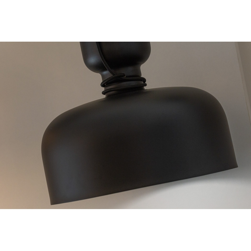 Lustr na lanku ABEL 2xE27/11W/230V pr. 28 cm černá
