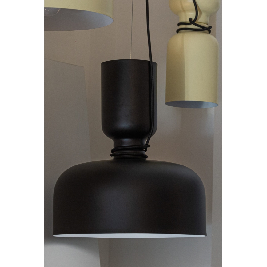 Lustr na lanku ABEL 2xE27/11W/230V pr. 28 cm černá