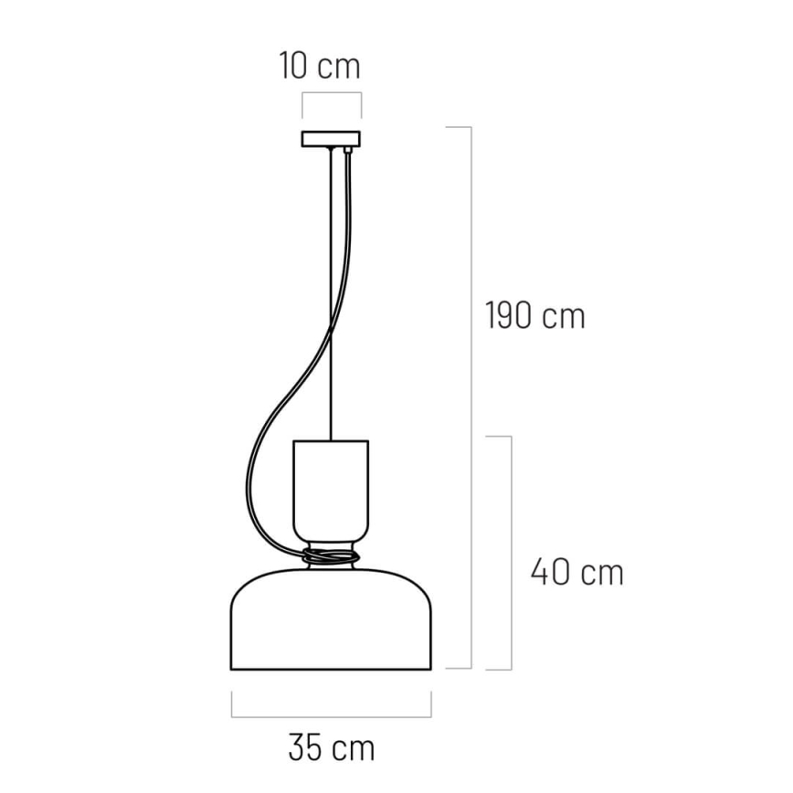 Lustr na lanku ABEL 2xE27/11W/230V pr. 28 cm černá