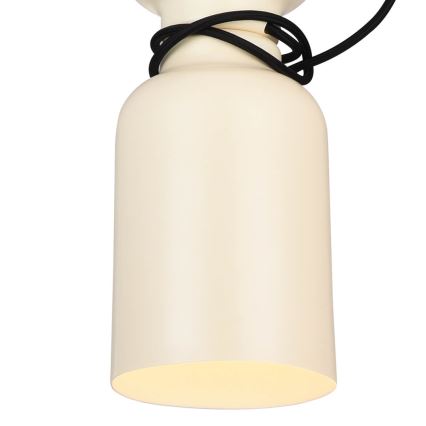 Lustr na lanku ABEL 2xE27/11W/230V pr. 13 cm krémová