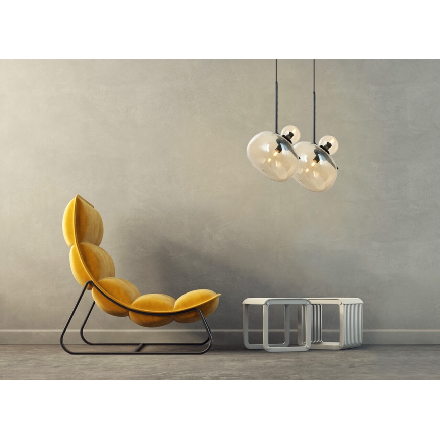 Lustr na lanku VESTA 1xE27/7W/230V + 1xG9/3W/230V béžová