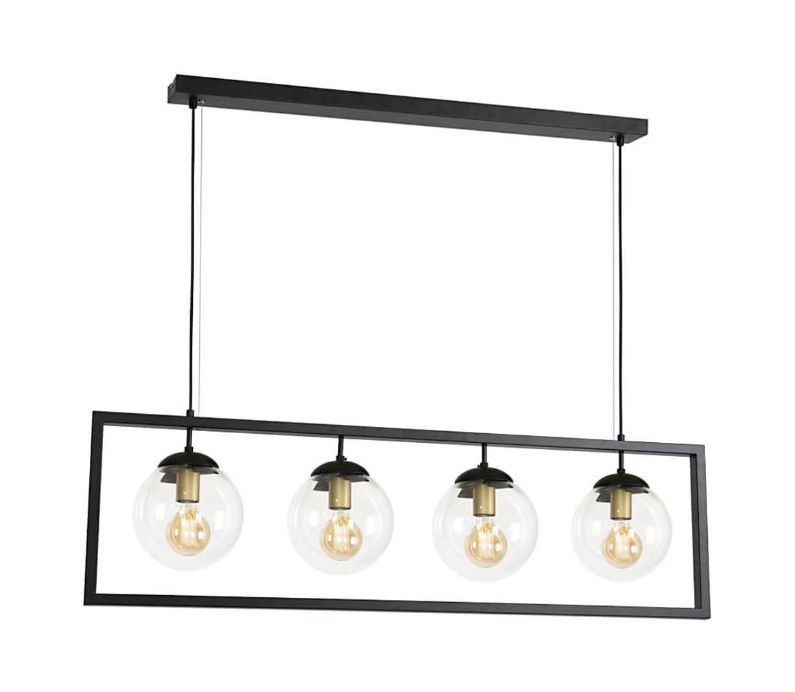 Klausen Klausen 114000 - Lustr na lanku REY 4xE27/7W/230V černá KS0316