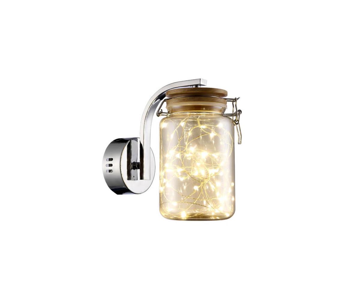 Klausen Klausen 141008 - LED Nástěnné svítidlo JAR LED/5W/230V zlatá/lesklý chrom/dřevo KS0296