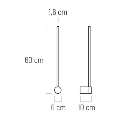  LED Nástěnné svítidlo LED/7W/230V černá