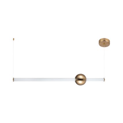 LED Lustr na lanku LED/30W/230V bílá/měděná