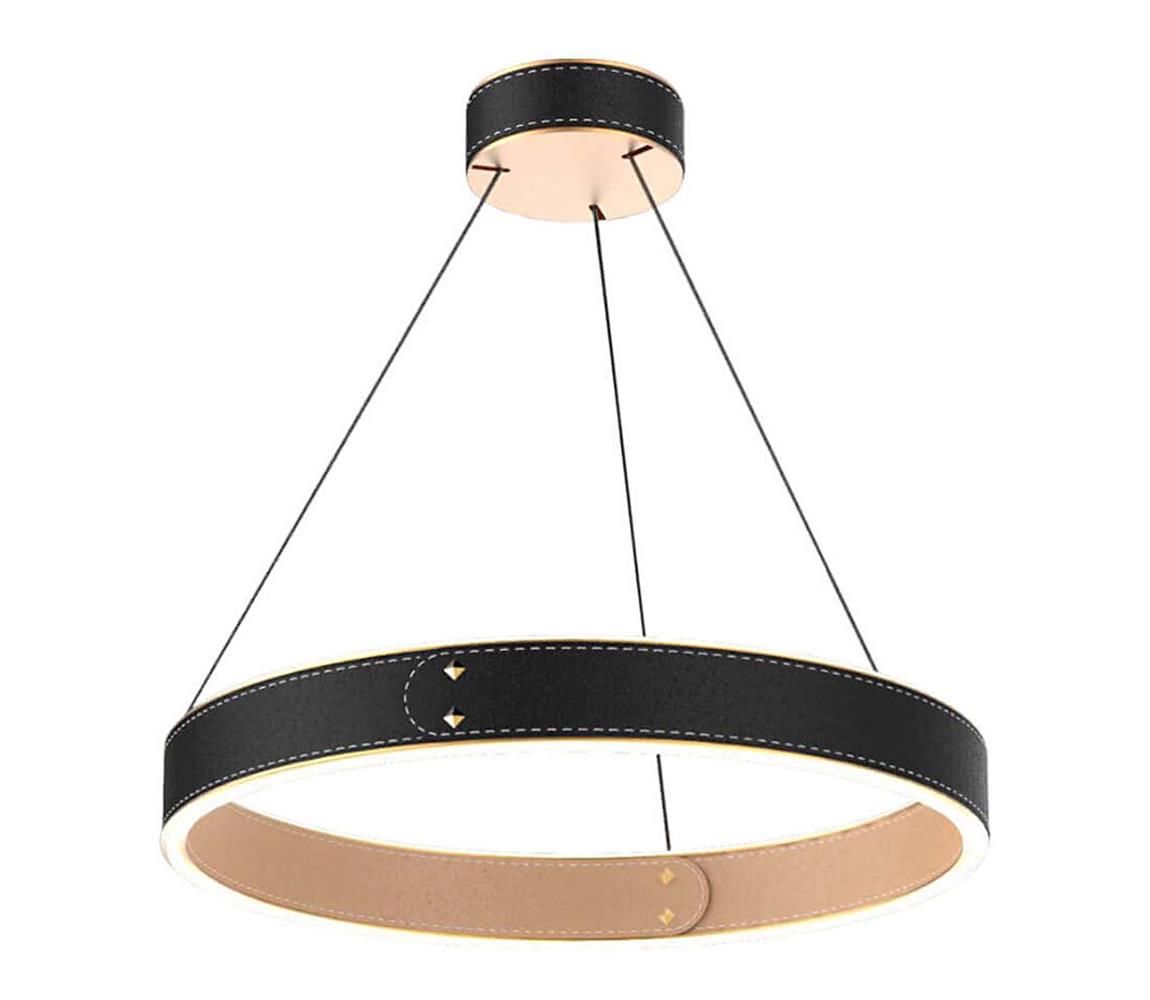 Klausen Klausen 142026 - LED Lustr na lanku LEATHER LED/38W/230V černá/béžová KS0209