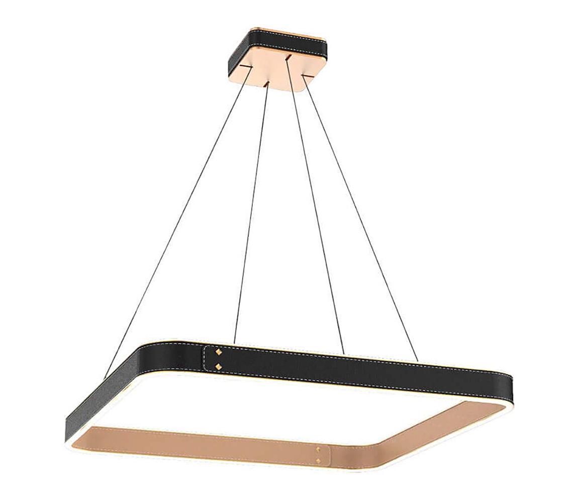 Klausen Klausen 142028 - LED Lustr na lanku LEATHER LED/53W/230V černá/béžová KS0208
