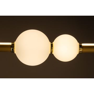 LED Stmívatelný lustr na lanku JUNIPER LED/47,5W/230V zlatá + dálkové ovládání
