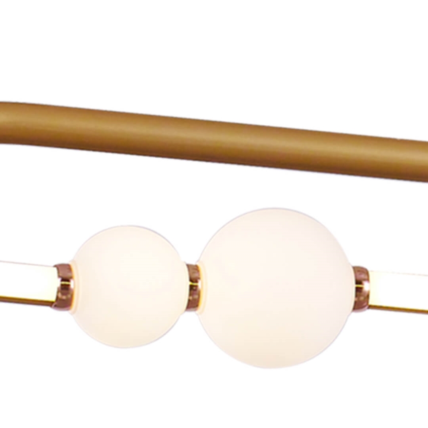LED Stmívatelný lustr na lanku JUNIPER LED/47,5W/230V zlatá + dálkové ovládání