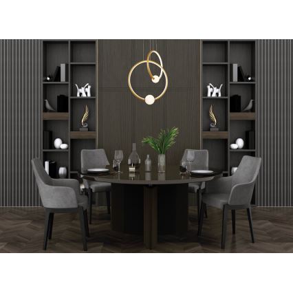LED Stmívatelný lustr na lanku LIV LED/50W/230V zlatá + dálkové ovládání