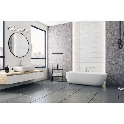 LED Křišťálové nástěnné svítidlo ROMANCE 5xLED/3W/230V lesklý chrom
