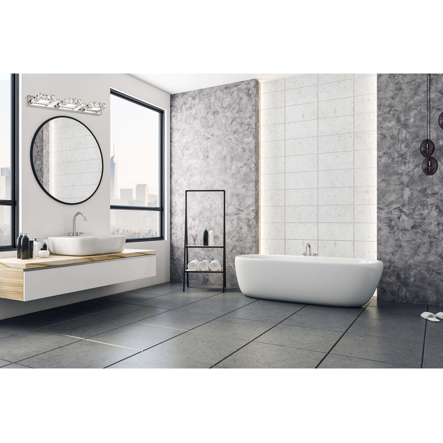 LED Křišťálové nástěnné svítidlo ROMANCE 5xLED/3W/230V lesklý chrom