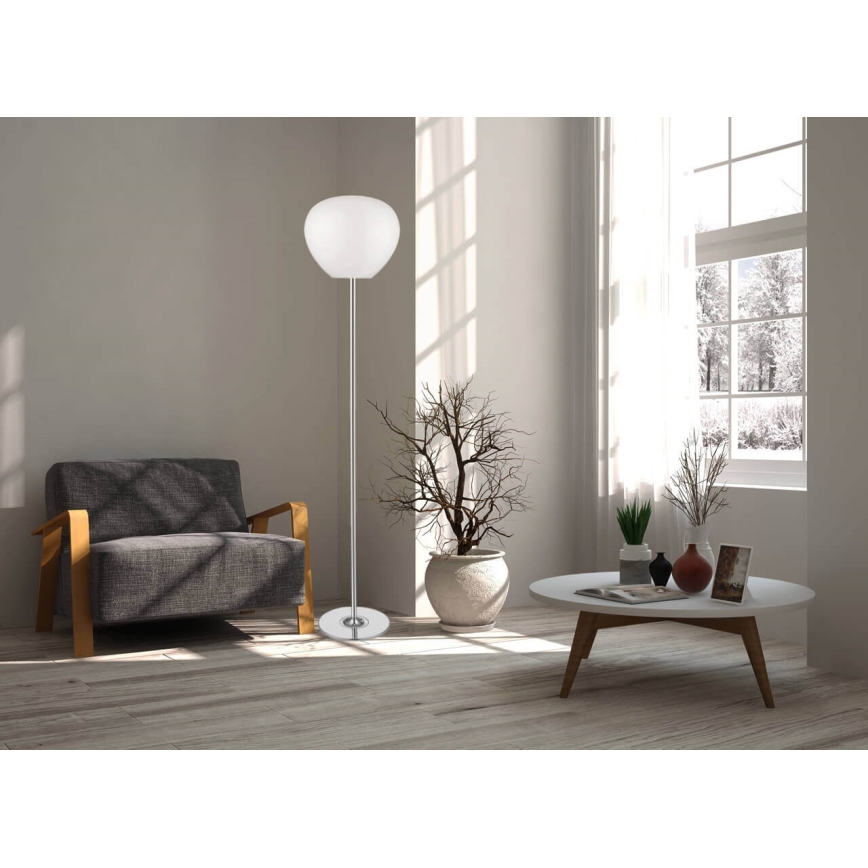 Stojací lampa ARAGON 3xG9/3W/230V bílá/lesklý chrom