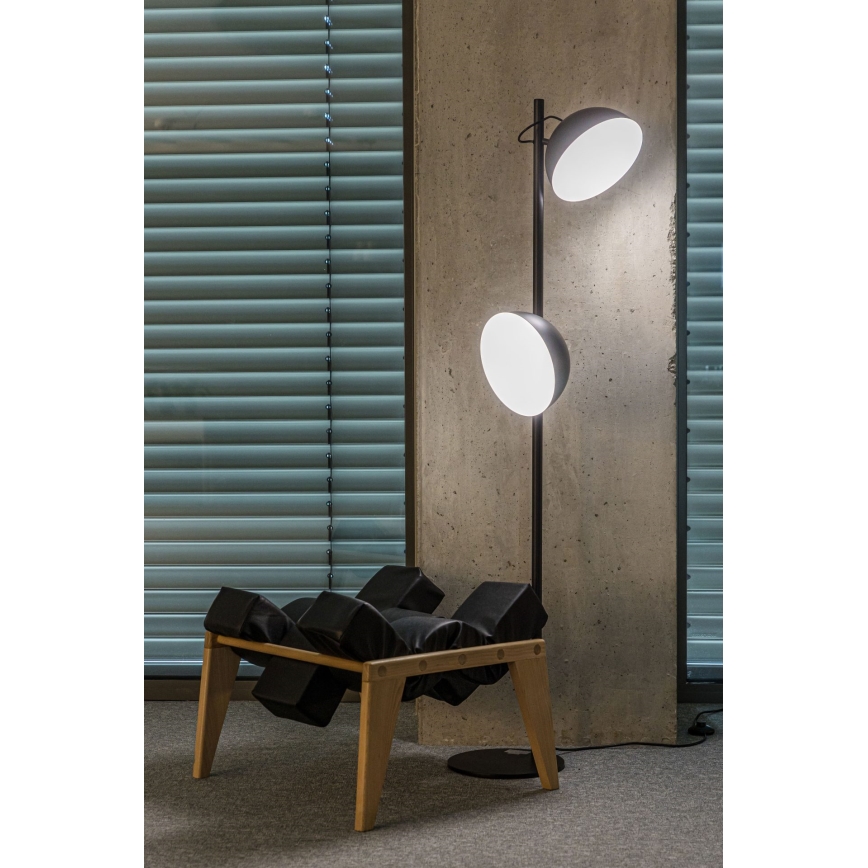 LED Stojací lampa CROWD 2xLED/10W/230V černá