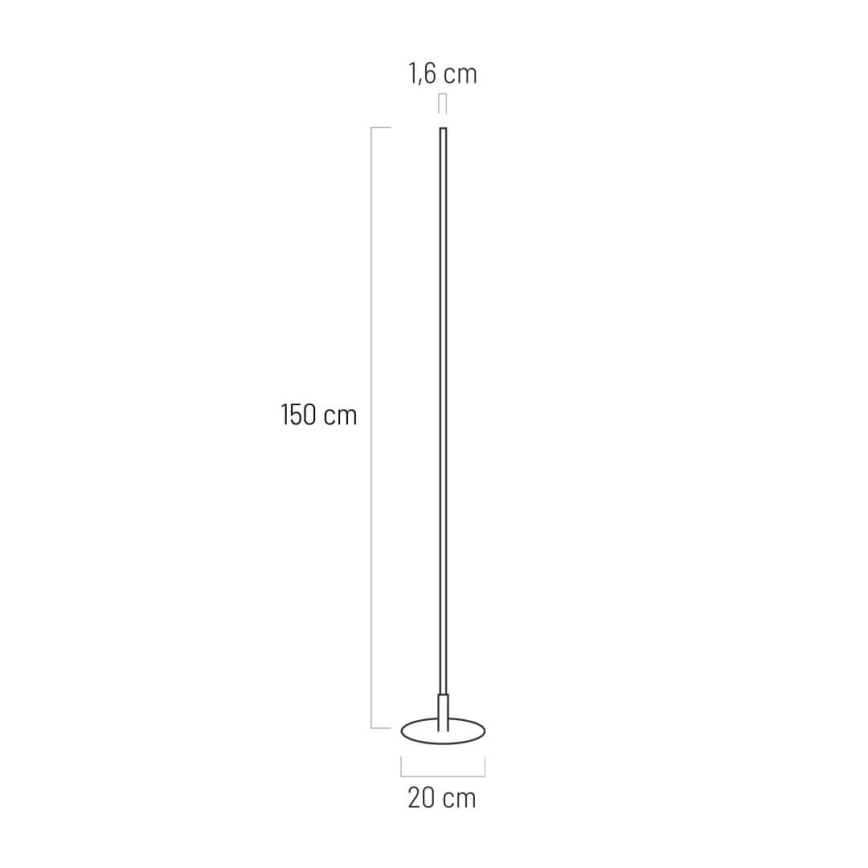 LED Stojací lampa LED/15W/230V černá