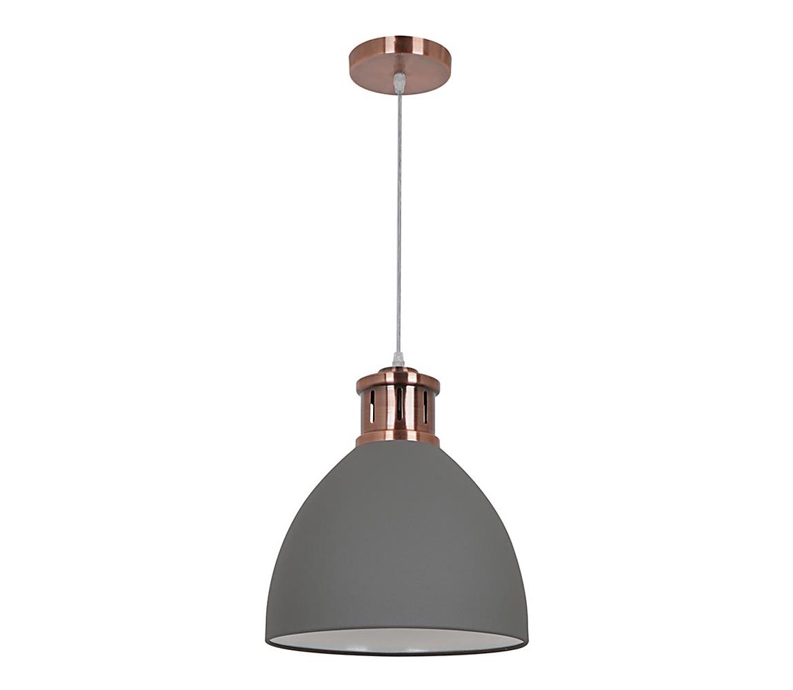 Klausen Klausen KL 6242 - Lustr na lanku METAL 1xE27/15W/230V měděná/šedá KS0038