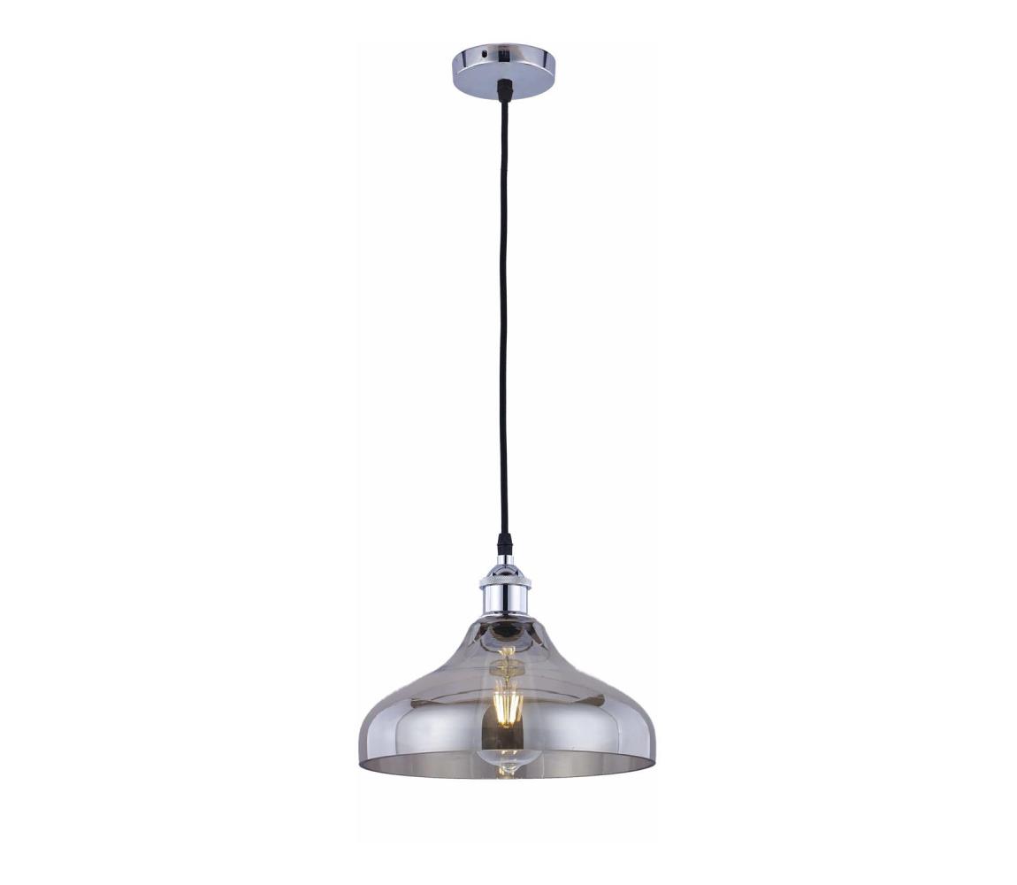 Klausen Klausen KL111062 - Lustr na lanku OXIGEN 1xE27/15W/230V šedá/lesklý chrom KS0041