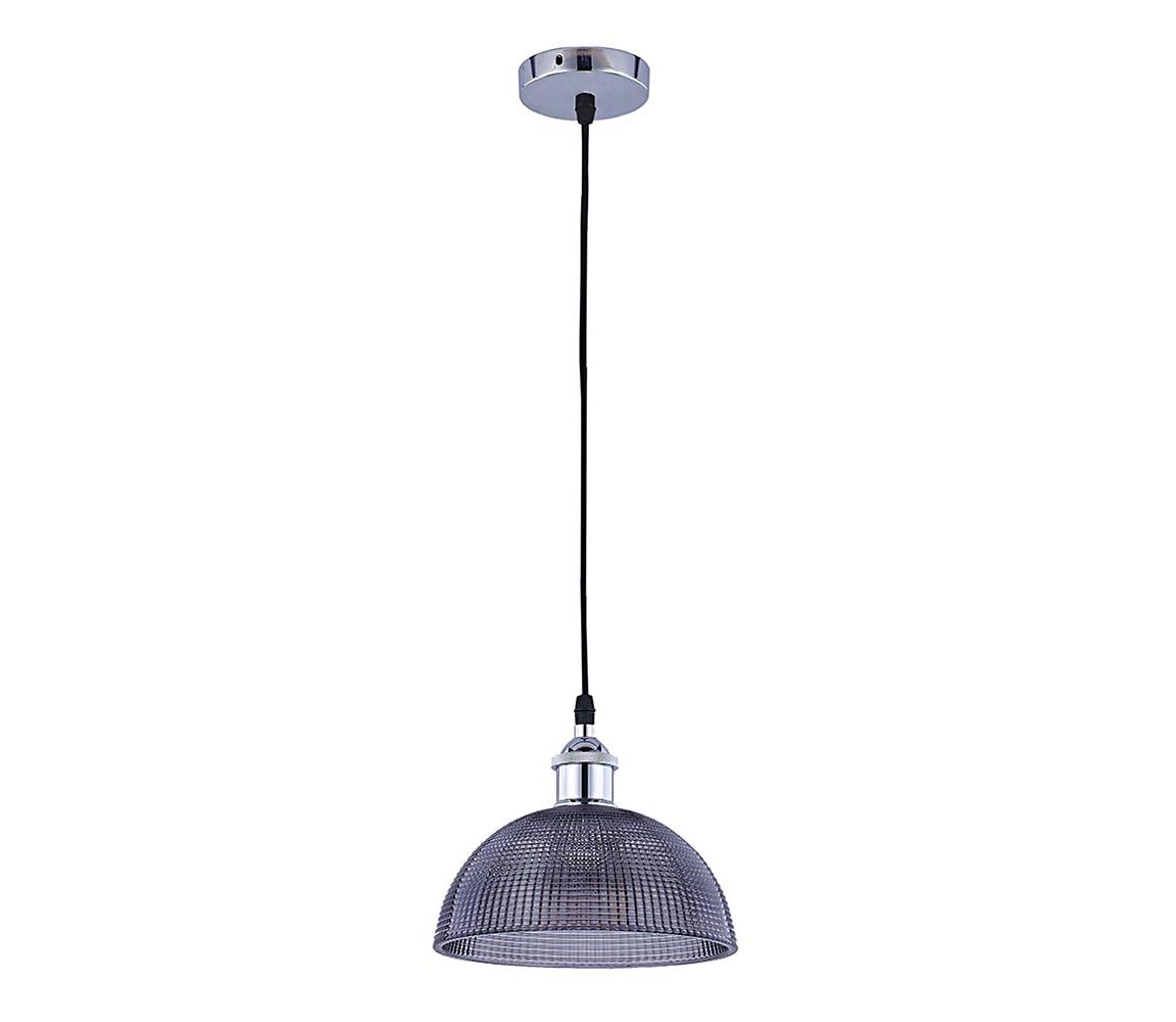 Klausen Klausen KL111067 - Lustr na lanku CONTOUR 1xE27/15W/230V šedá/lesklý chrom KS0007