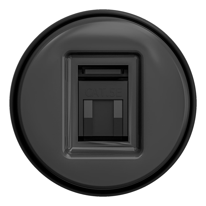 Kliklap - Retro datová zásuvka bez rámečku antracit