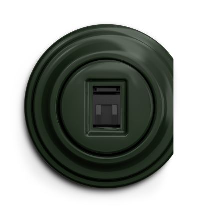 Kliklap - Retro datová zásuvka bez rámečku zelená