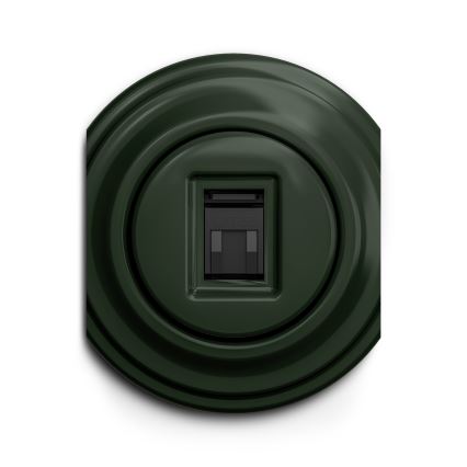 Kliklap - Retro datová zásuvka bez rámečku zelená