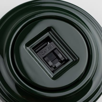 Kliklap - Retro datová zásuvka s rámečkem zelená