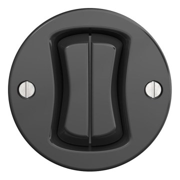 Kliklap - Retro dvojité tlačítko bez rámečku antracit