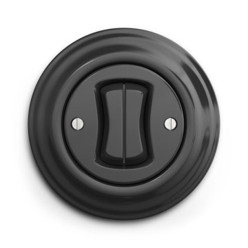 Kliklap - Retro dvojité tlačítko s rámečkem antracit