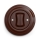 Kliklap - Retro dvojité tlačítko s rámečkem hnědá