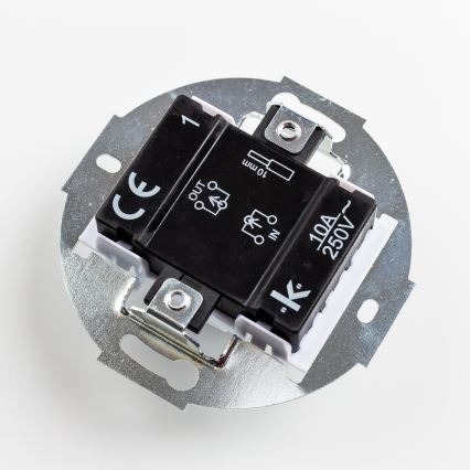 Kliklap - Retro jednopólový vypínač č. 1 a zásuvka SCHUKO 230V s rámečkem béžová