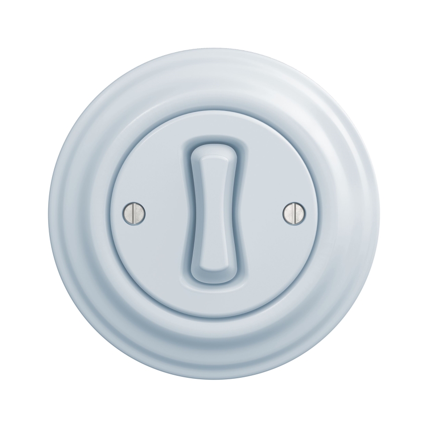 Kliklap - Retro jednopólový vypínač s rámečkem č. 1 modrá