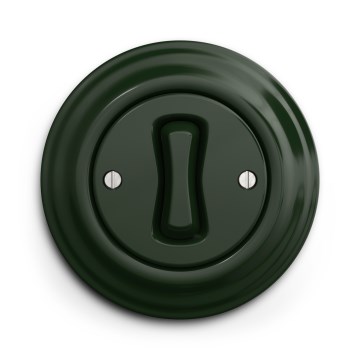 Kliklap - Retro křížový vypínač s rámečkem č. 7 zelená