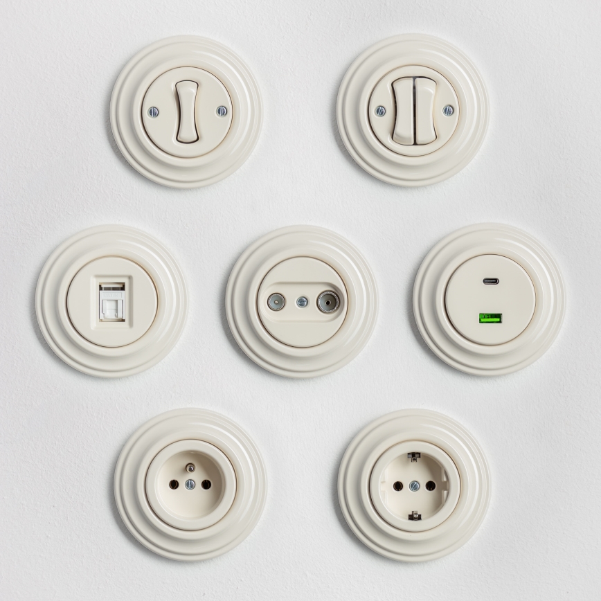 Kliklap - Retro rámeček jednoduchý béžová