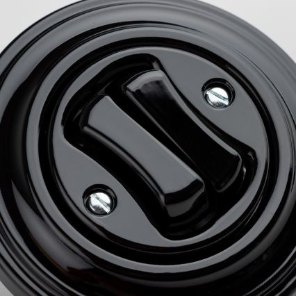 Kliklap - Retro sériový vypínač s rámečkem č. 5 černá