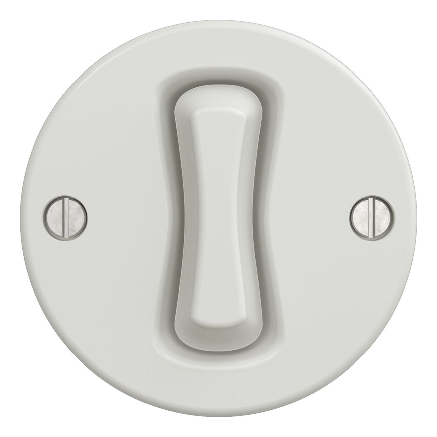 Kliklap - Retro tlačítko bez rámečku bílá