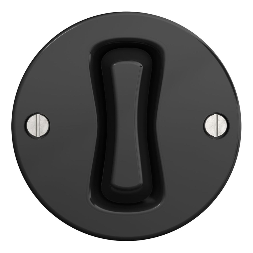 Kliklap - Retro tlačítko bez rámečku černá