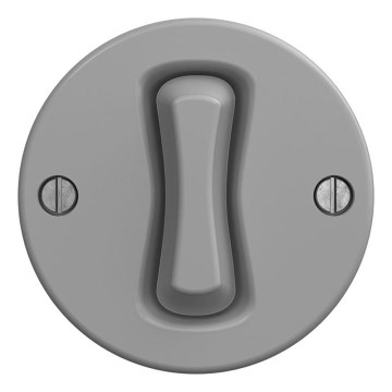 Kliklap - Retro tlačítko bez rámečku šedá