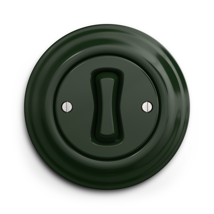 Kliklap - Retro tlačítko s rámečkem zelená