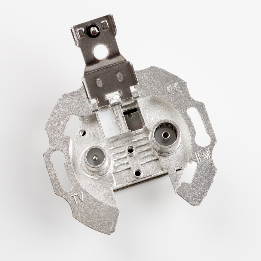 Kliklap - Retro účastnická zásuvka TV+R (koncová) s rámečkem antracit