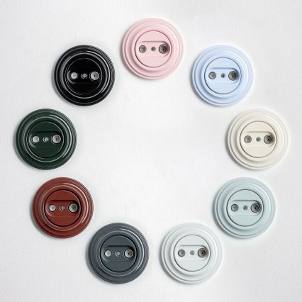 Kliklap - Retro účastnická zásuvka TV+R (koncová) s rámečkem antracit