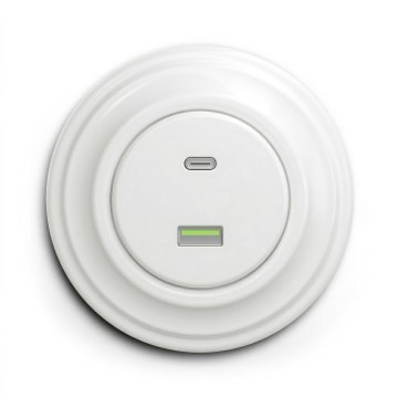 Kliklap - Retro USB zásuvka A+C s rámečkem sněhově bílá
