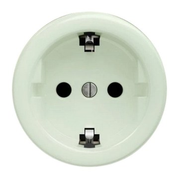 Kliklap - Retro zásuvka domovní bez rámečku SCHUKO 230V/16A mátově zelená