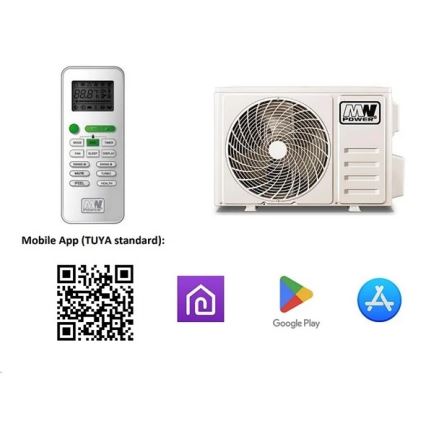 Klimatizace 18K V1 5,2 kW 18000 BTU Wi-Fi Tuya bílá + dálkové ovládání